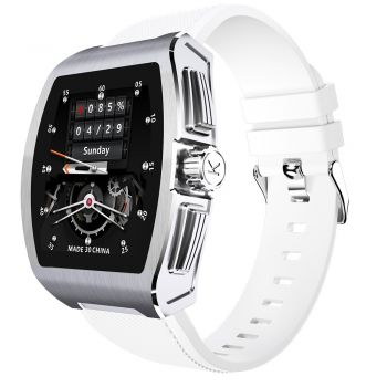 Ceas Smartwatch Neo™ Smart Wear Premium Auriu Display IPS Calorii, Puls Tensiune Arteriala Saturatie White