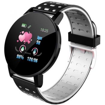 Ceas smartwatch NYTRO P119 Plus, Bluetooth, Vibratii, Monitorizare Fitness, Notificari, Grey