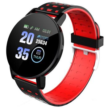 Ceas smartwatch NYTRO P119 Plus, Bluetooth, Vibratii, Monitorizare Fitness, Notificari, Red