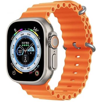 Ceas smartwatch NYTRO S8 Ultra Max, 49mm Touchscreen, Senzori Monitorizare, Functie Telefon, Orange