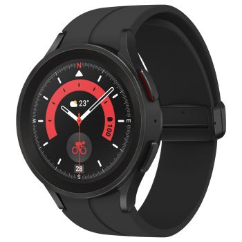 Resigilat - Ceas Smartwatch Samsung Galaxy Watch 5 Pro, 45mm, Bluetooth, Android, SM-R920NZKAEUE, Black Titanium