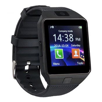 Smartwatch Bluetooth DZ09 MTK Compatibil SIM si MicroSD cu Camera Negru