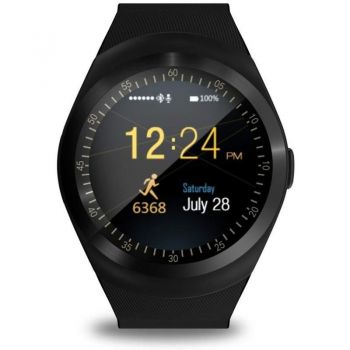 Smartwatch Bluetooth, microSIM, TF, 11 functii, Android, display 1.3 inch HD