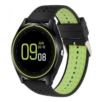 Smartwatch MTK V9 Verde cu Bluetooth si Camera Foto