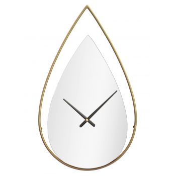 Ceas de perete Drop, Mauro Ferretti, 30x4.5x50 cm, fier, auriu
