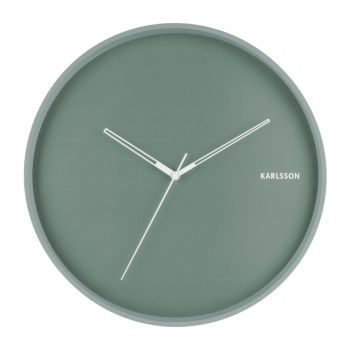 Ceas de perete Karlsson Hue, ø 40 cm, verde