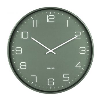 Ceas de perete Karlsson Lofty, Ã¸ 40 cm, verde