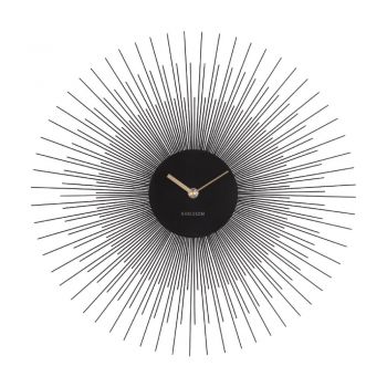 Ceas de perete Karlsson Peony, negru, ø 45 cm