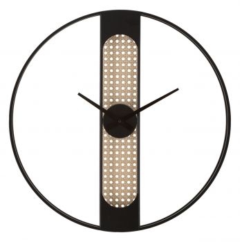 Ceas de perete, Mauro Ferretti, Ribby, Ø 60 x 5 cm, fier, negru/crem