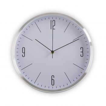 Ceas de perete Quinn, Versa, 30 cm, aluminiu, argintiu