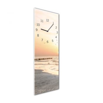 Ceas de perete Styler Glassclock Beach, 20 x 60 cm