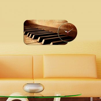 Set ceas si tablou decorativ, YMS-89, MDF , Dimensiune: 68 x 32 cm, Multicolor