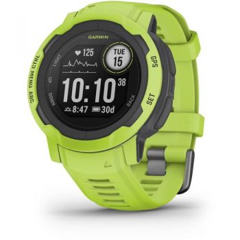 Ceas activity tracker Garmin Instinct 2, 45mm, Bluetooth, bratara silicon, Android/iOS, Rezistenta la apa, Verde