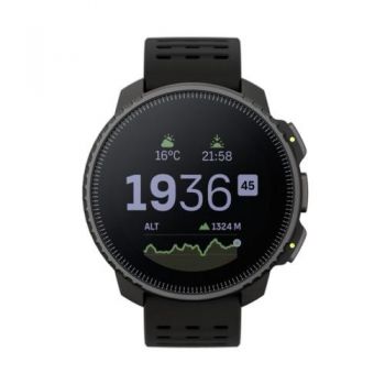 Ceas activity tracker Suunto VERTICAL All Black, Bluetooth, Bratara Silicon, Rezistenta la apa (Negru)