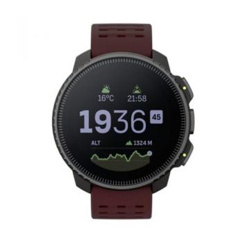 Ceas activity tracker Suunto VERTICAL Ruby, Bluetooth, Bratara Silicon, Rezistenta la apa (Negru/Visiniu) ieftina