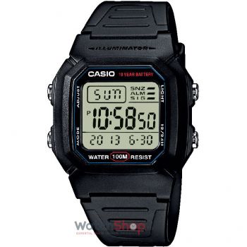 Ceas Casio COLLECTION W-800H-1AVES Baterie 10 ani de firma original