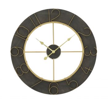 Ceas de perete Dark Glam Auriu, Ø 70 cm