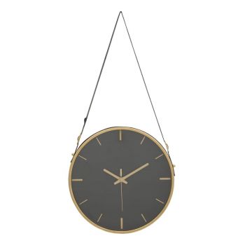 Ceas de perete Elegant Negru / Auriu, L34xl71,5 cm