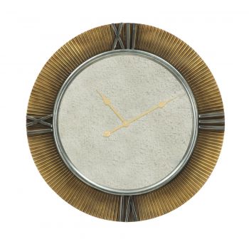 Ceas de perete Glam Mirror Auriu / Gri, Ø78 cm