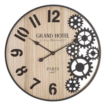 Ceas de perete Grand Natural / Negru, Ø60 cm