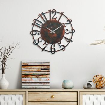 Ceas de perete, Metal Wall Clock 15, Metal, ø48 cm, Multicolor