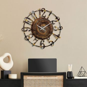 Ceas de perete, Metal Wall Clock 15, Metal, ø48 cm, Multicolor