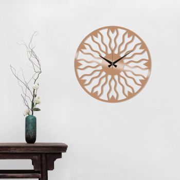 Ceas de perete, Metal Wall Clock 21, Metal, Dimensiune: 48 x 48 cm, Cupru