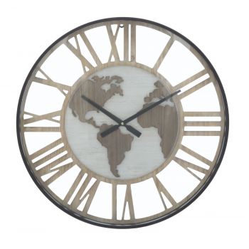 Ceas de perete World Class Natural / Negru, Ø60 cm
