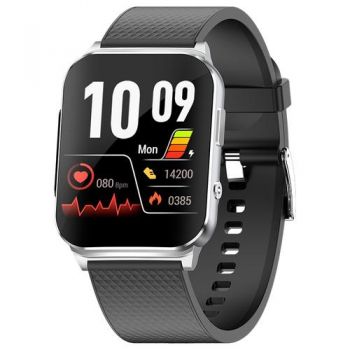 Ceas inteligent Smartwatch iSEN EP03, 1.83inch IPS HD, ECG, Ritm cardiac, Presiune sanguina, Glicemie, Oxigen, Monitorizare somn, Bt v5.1, IP67, 185mAh, Argintiu de firma original