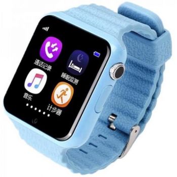 Ceas inteligent Smartwatch iUni V8K, 1.54inch, GPS, Bratara silicon (Albastru)