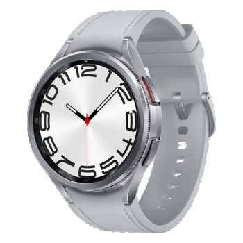 Ceas inteligent Smartwatch Samsung Watch 6 Classic SM-R965 4G LTE, ecran AMOLED 1.47inch, 2GB RAM, 16GB Flash, Bluetooth 5.3, Carcasa Otel, 47mm, Waterproof 5ATM (Argintiu) de firma original
