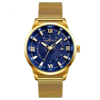 Ceas pentru barbati, Keep in Touch CS1142, model auriu, cadranul albastru