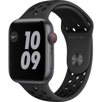 Apple Watch Nike SE GPS + Cellular, 44mm, Space Gray, Aluminium Case, Anthracite/Black Nike Sport Band de firma original