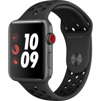 Apple Watch Nike Series 3 GPS + Cellular, 42mm, Space Grey, Aluminium Case, Anthracite/Black Nike Sport Band