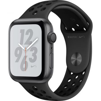 Apple Watch Nike+ Series 4 GPS, 44mm Space Grey Aluminium Case, Anthracite/Black Nike Sport Band de firma original