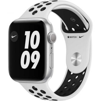 Apple Watch Nike Series 6 GPS, 44mm, Silver, Aluminium Case, Pure Platinum/Black Nike Sport Band de firma original