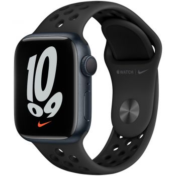 Apple Watch Nike Series 7 GPS, 41mm, Midnight Aluminium Case with Anthracite/Black Nike Sport Band