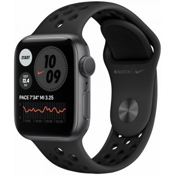 Apple Watch Nike Series SE (v2) GPS, 44mm, Space Grey Aluminium Case, Anthracite/Black Nike Sport Band