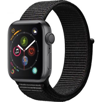 Apple Watch Series 4 GPS, 40mm Space Grey Aluminium Case, Black Sport Loop