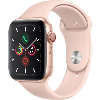 Apple Watch Series 5 GPS + Cellular, 44mm, Gold, Aluminium Case, Pink Sand Sport Band de firma original