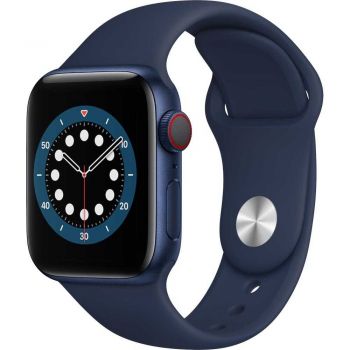 Apple Watch Series 6 GPS + Cellular, 40mm, Blue, Aluminium Case, Deep Navy Sport Band
