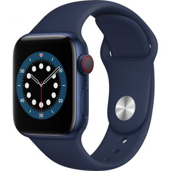 Apple Watch Series 6 GPS + Cellular, 40mm, Blue, Aluminium Case, Deep Navy Sport Band de firma original