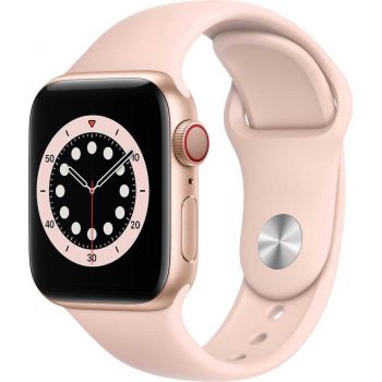 Apple Watch Series 6 GPS + Cellular, 40mm, Gold, Aluminium Case, Pink Sand Sport Band de firma original