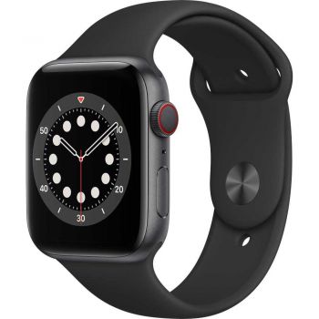 Apple Watch Series 6 GPS + Cellular, 44mm, Space Gray, Aluminium Case, Black Sport Band de firma original