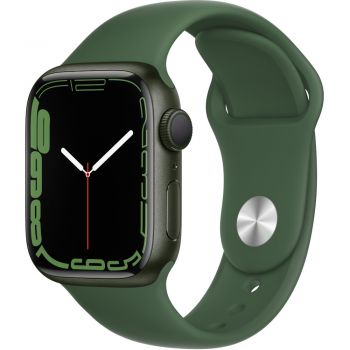 Apple Watch Series 7 GPS, 41mm, Green Aluminium Case, Clover Sport Band