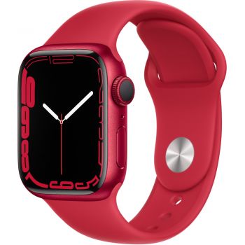 Apple Watch Series 7 GPS, 41mm, Green (PRODUCT)RED Aluminium Case, (PRODUCT)RED Sport Band de firma original