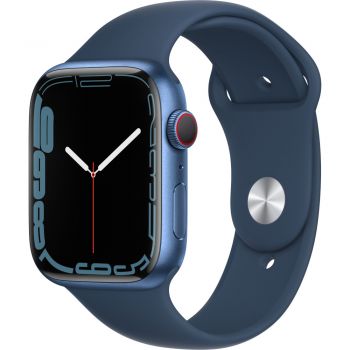 Apple Watch Series 7 GPS + Cellular, 45mm, Blue Aluminium Case, Abyss Blue Sport Band