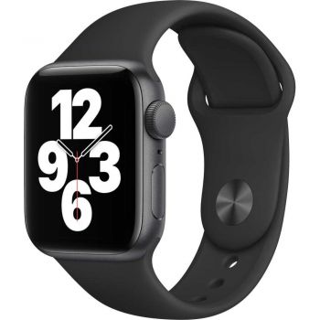 Apple Watch Series SE GPS, 40mm, Space Gray, Aluminium Case, Black Sport Band de firma original