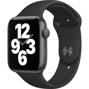 Apple Watch Series SE GPS, 44mm, Space Gray, Aluminium Case, Black Sport Band de firma original