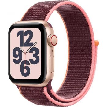 Apple Watch Series SE GPS + Cellular, 40mm, Gold, Aluminium Case, Plum Sport Loop